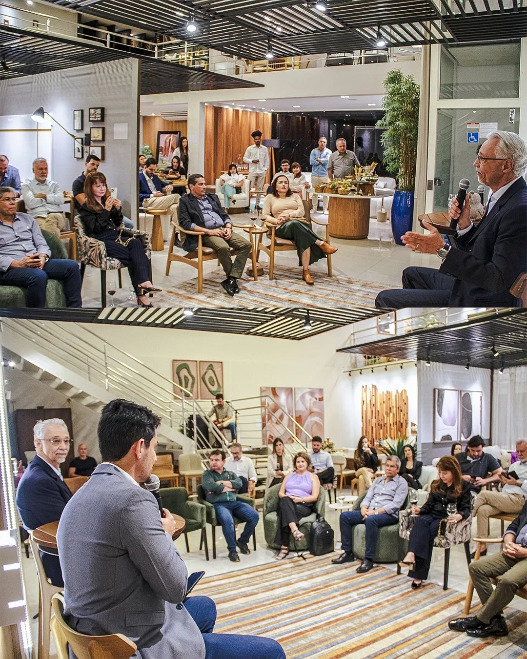 Plateia acompanhando a palestra em um encontro do Club